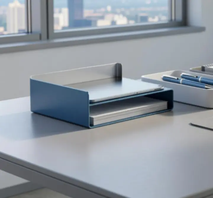 Eleganckie akcesoria biurowe premium na nowoczesnym biurku