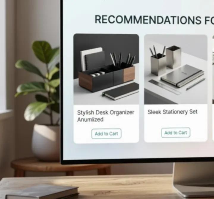 Sekcja rekomendowanych akcesoriów biurowych Offi Studio