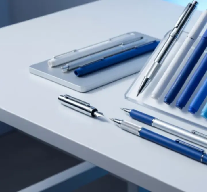 Zbliżenie na eleganckie przybory piśmiennicze Offi Studio