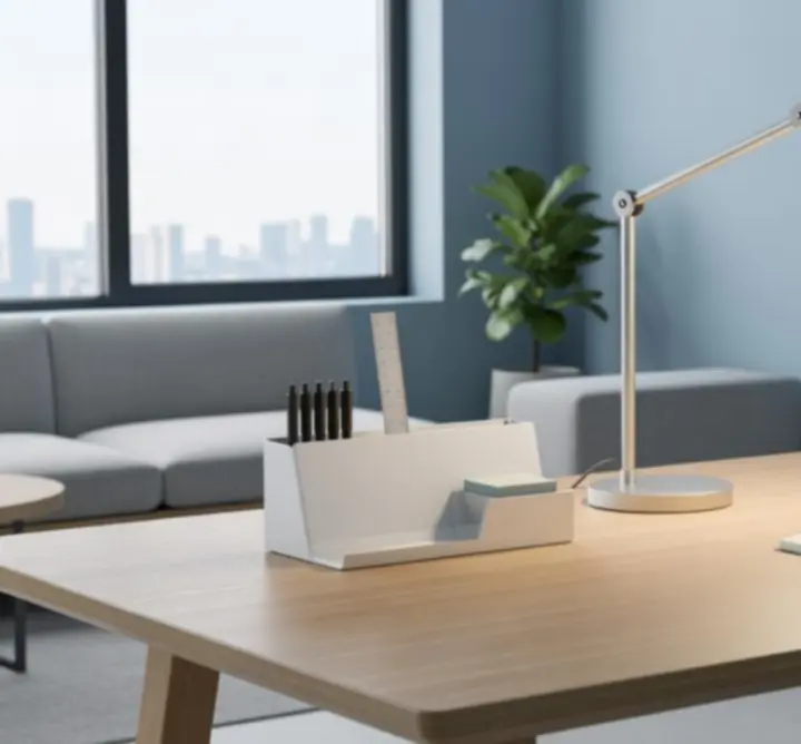 Nowoczesne stanowisko pracy z produktami Offi Studio